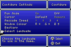 Europe gets an option that reopens the select language menu.
