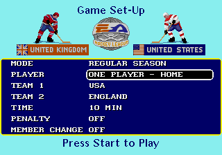 Pro Hockey Mega Drive Team Select.png