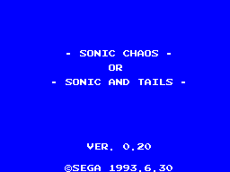 Sonic Chaos (Jun 30, 1993 prototype) Title.png