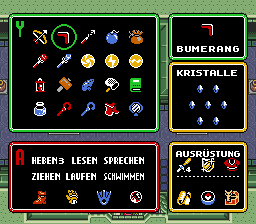 Legend of Zelda, The - A Link to the Past (Germany) Inventory Screen.png