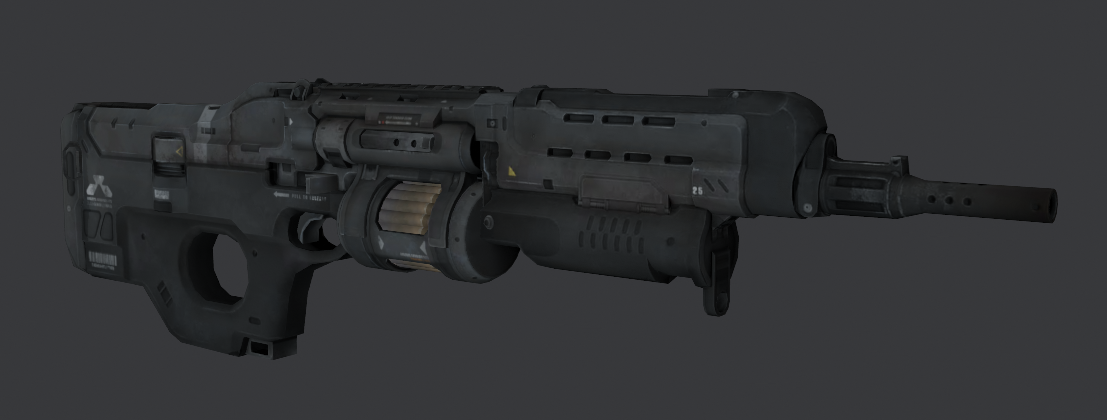 Doom 2016 Assualt rifle textured render Blender.png