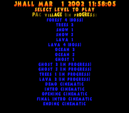 Pac-Man World 2 (PlayStation 2)-debugmenu13.png