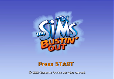 The Sims Bustin Out Title Screen .png