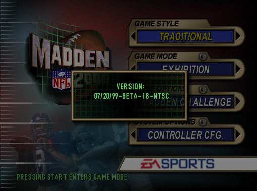 Madden 2002 Nintendo 64 Game