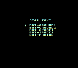 Star Fox 2 (Proto) 2Pversus menu.png