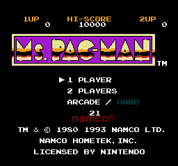 Ms pac clearance man nintendo