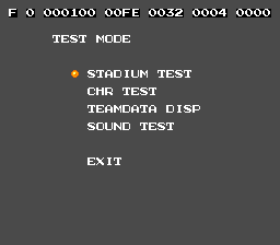 Super Famista 4 SNES TEST MODE main menu.png