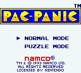 PAC-PANIC Nintendo GAMEBOY GB 1993 NAMCOT Puzzle Game DMG-NOA NTSC-J From  Japan