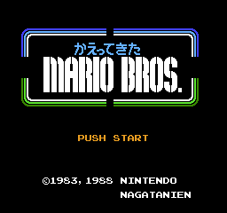 mario bros nes 1983