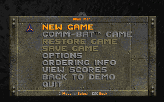 Main Menu.