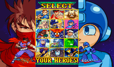 marvel vs capcom 1 character select