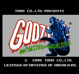 Godzilla monster store of monsters nes