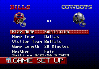 Madden NFL '95 (Genesis) - The Cutting Room Floor