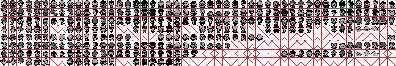 Original Pokémon sprites of the avatars representing the Pokémon