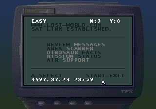 Lost World Jurassic Park Genesis Debug Info.png