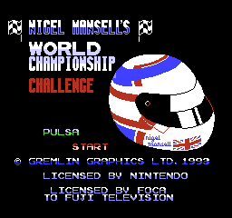 Nigel Mansell's World Championship Racing (NES) - The Cutting Room 