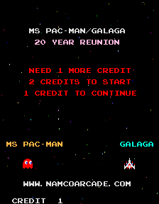 Pacman sales and galaga