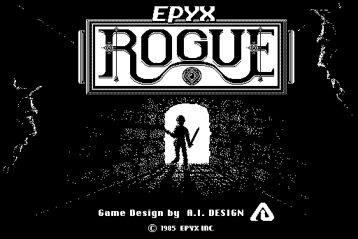 Class title. Rogue игра 1980. Rouge игра 1980. Iron game Rogue надпись.