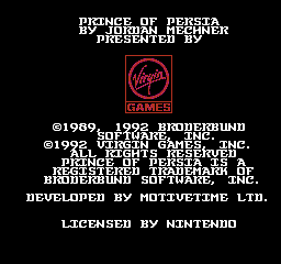 Prince of Persia - NES - Copyright Screen - USA.png