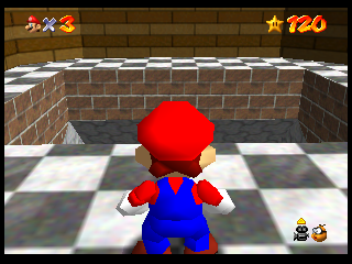 Mario's already ground-pounded the two columns.