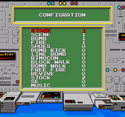 Bomberman 93 Configration screen.png