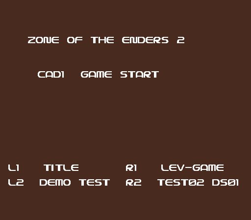 Zone of the Enders 2 Demo - Debug Stage Select.png