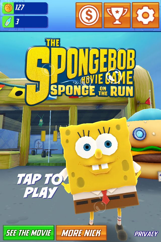 Spongebob run. Spongebob movie GBA.