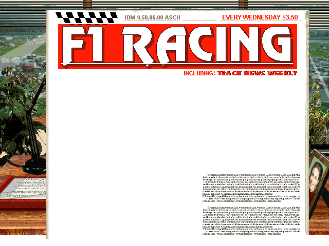 Actually... isn't "F1 Racing" an actual magazine?