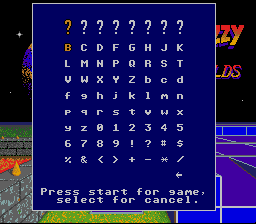 Spindizzy Worlds International Password Screen.png