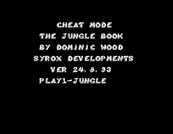 The Jungle Book Sega Master System The Cutting Room Floor