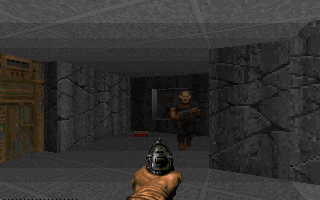 Il tente d'impressioner ses amis en jouant en mode Nightmare et meurt au deuxième niveau. Doom2-MAP02_bars_19