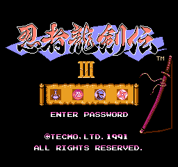 Ninja Ryuuken Den III - Yomi no Hakobune (Japan) password.png