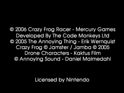 CrazyFrogRacerDS LicenseScreenFinal.png