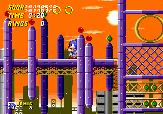 The level design was copied from Simon Wai to the final version of Sonic 2 so that the objects were placed correctly.