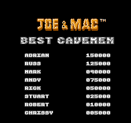 Joe & Mac NES US High Scores.png