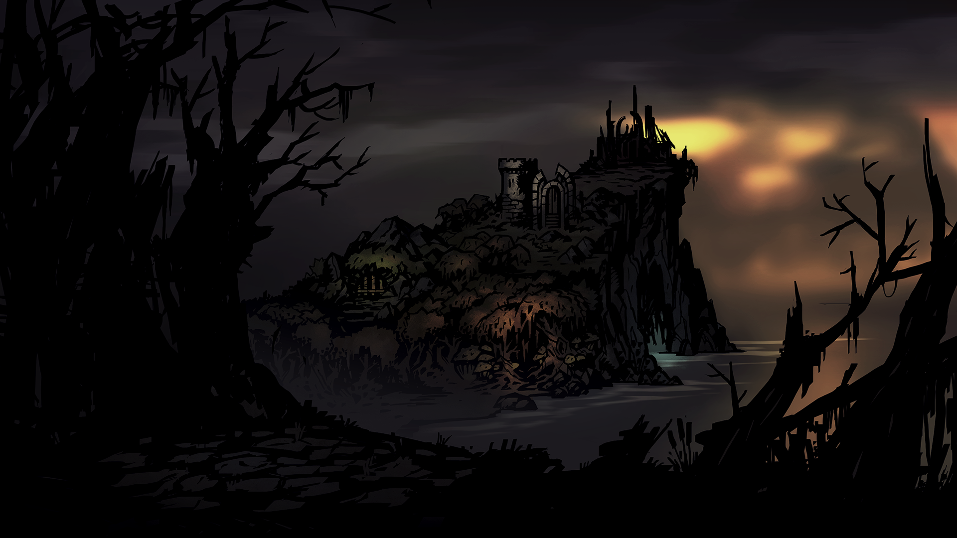 Darkest Dungeon Art город