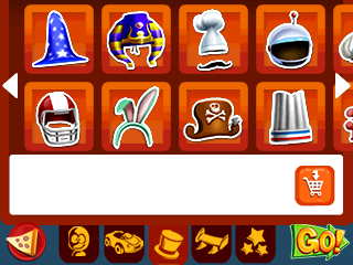 Garfieldkart3ds Hat selection.png