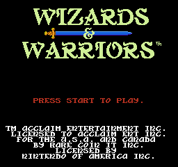 Wizards & warriors best sale nes