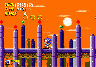 The level design was copied from Simon Wai to the final version of Sonic 2 so that the objects were placed correctly.