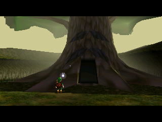 Uncanny liminal spaces of the legend of zelda ocarina of time lost woods  kokiri forest deku tree n64 graphics