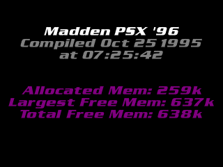 Madden NFL 96 (PlayStation) - The Cutting Room Floor