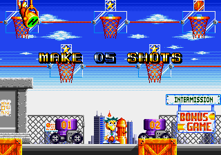 Shots of wha-Oh, I'm supposed to shoot the basketballs into the hoops.