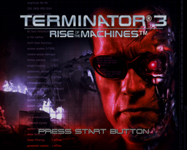 Терминатор машина игра. Terminator 3: Rise of the Machines game. Игра Terminator 3: Rise of the Machines обложка. Терминатор Rise of Machines игра. Terminator 3 ps2.