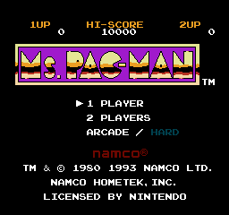 pac man namco