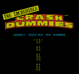 crash dummies nes