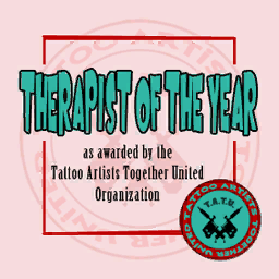 as awarded by the Tattoo Artists Together United Organization