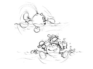 Pac-Man World Prerelease Dimitri Studio Concept Art Sketch 01.png