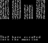 Beginning of the game. Notice that there are more debugging addresses shown in this one than the later proto.