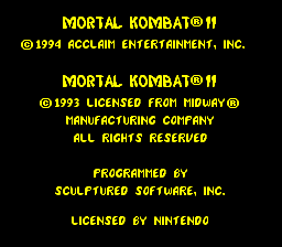 Play Mortal Kombat 2 Online – Super Nintendo(SNES) –