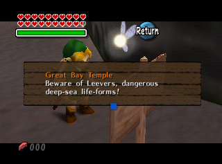 Majora's Mask US N64 Great Bay Entry Sign.png